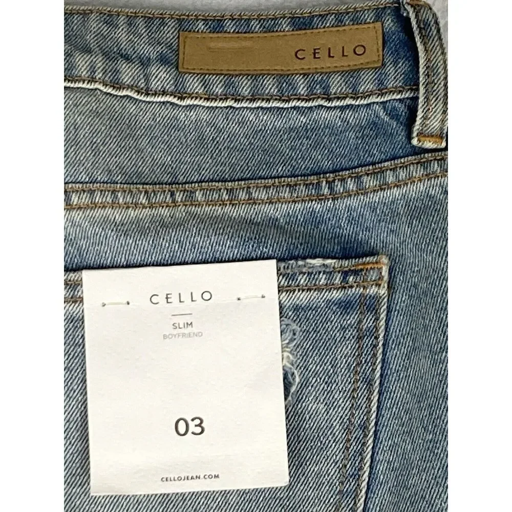 Cello Womens Jeans Blue Size‎ 3 Slim Ripped Mid Rise Size 3 NWT - Picture 12 of 15